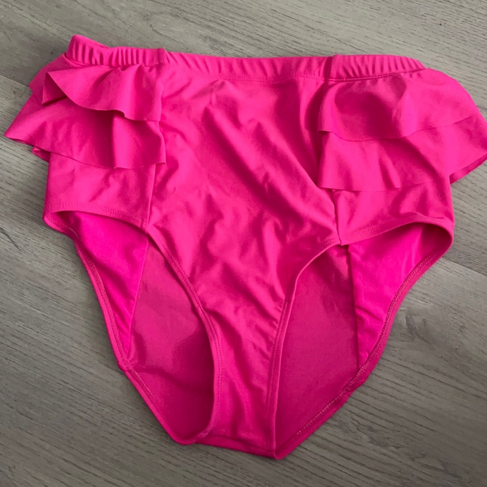Forever 21 Pink Swim Ruffle Bottom